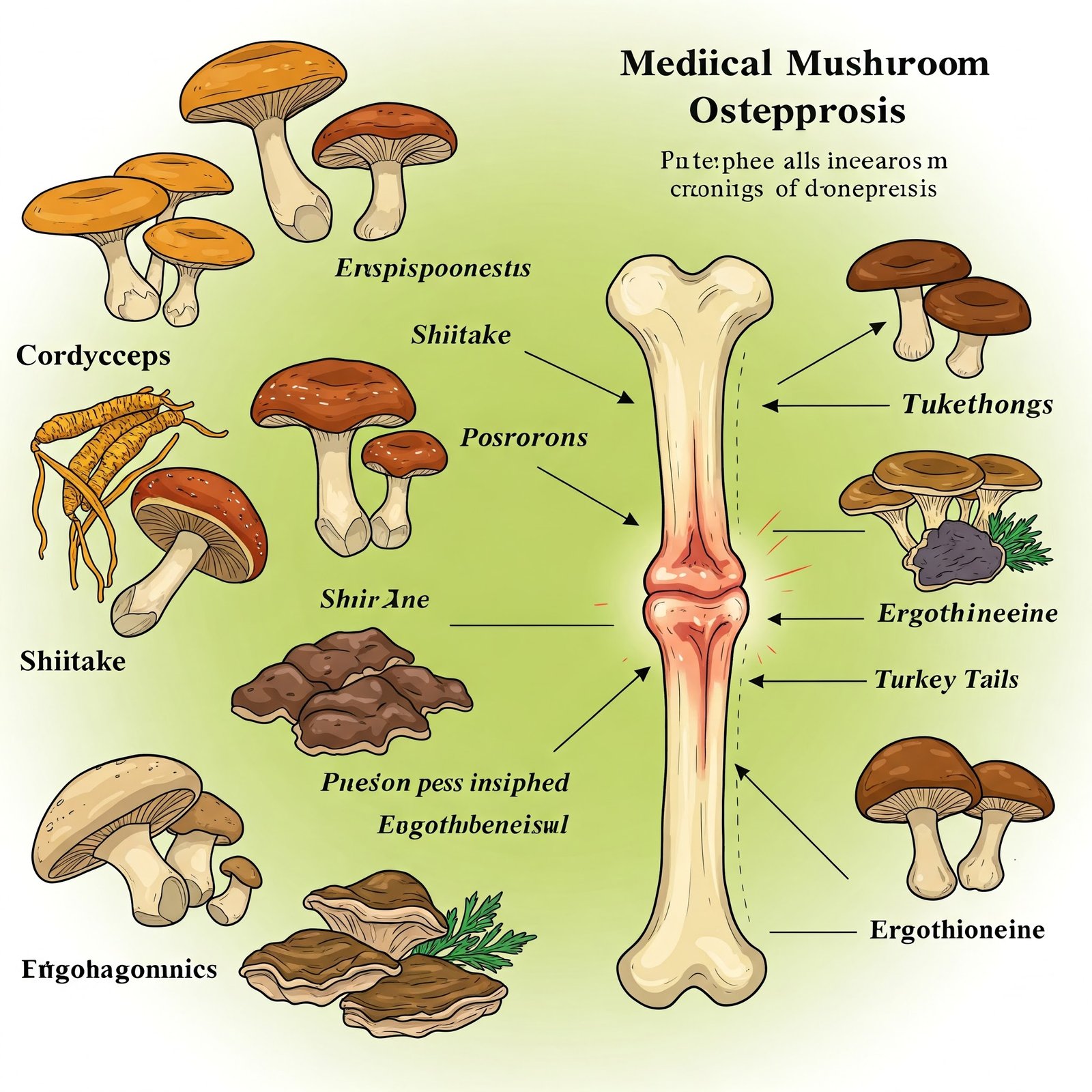 Osteoporosi: funghi medicinali e salute ossea